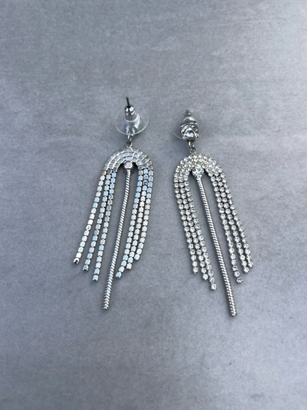 Silver Faux Diamond Earring